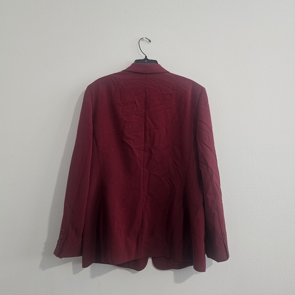 Lauren Ralph Lauren Women's Burgundy Classic Blazer 12 - Picture 4 of 4